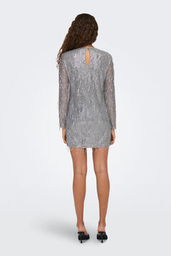 Springfield Vestido corto lentejuelas gris