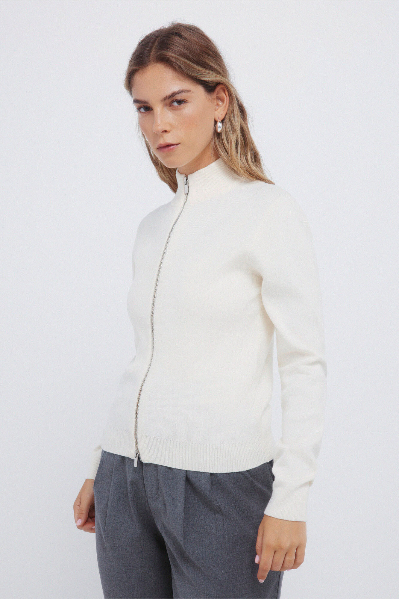 Springfield C&aacute;rdigan con cierre nude