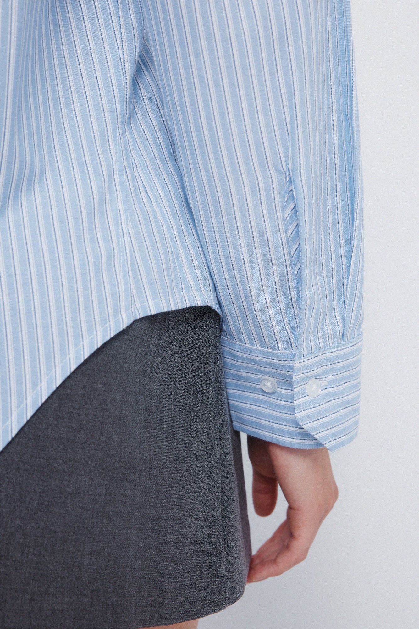 Springfield Camisa oversize con bolsillo de parche azul