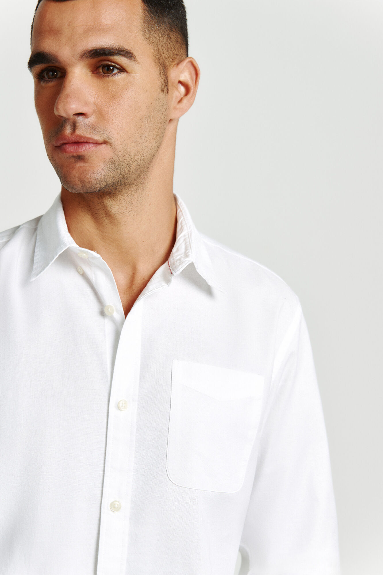 Jack & Jones Camisa oxford de algod&oacute;n natural