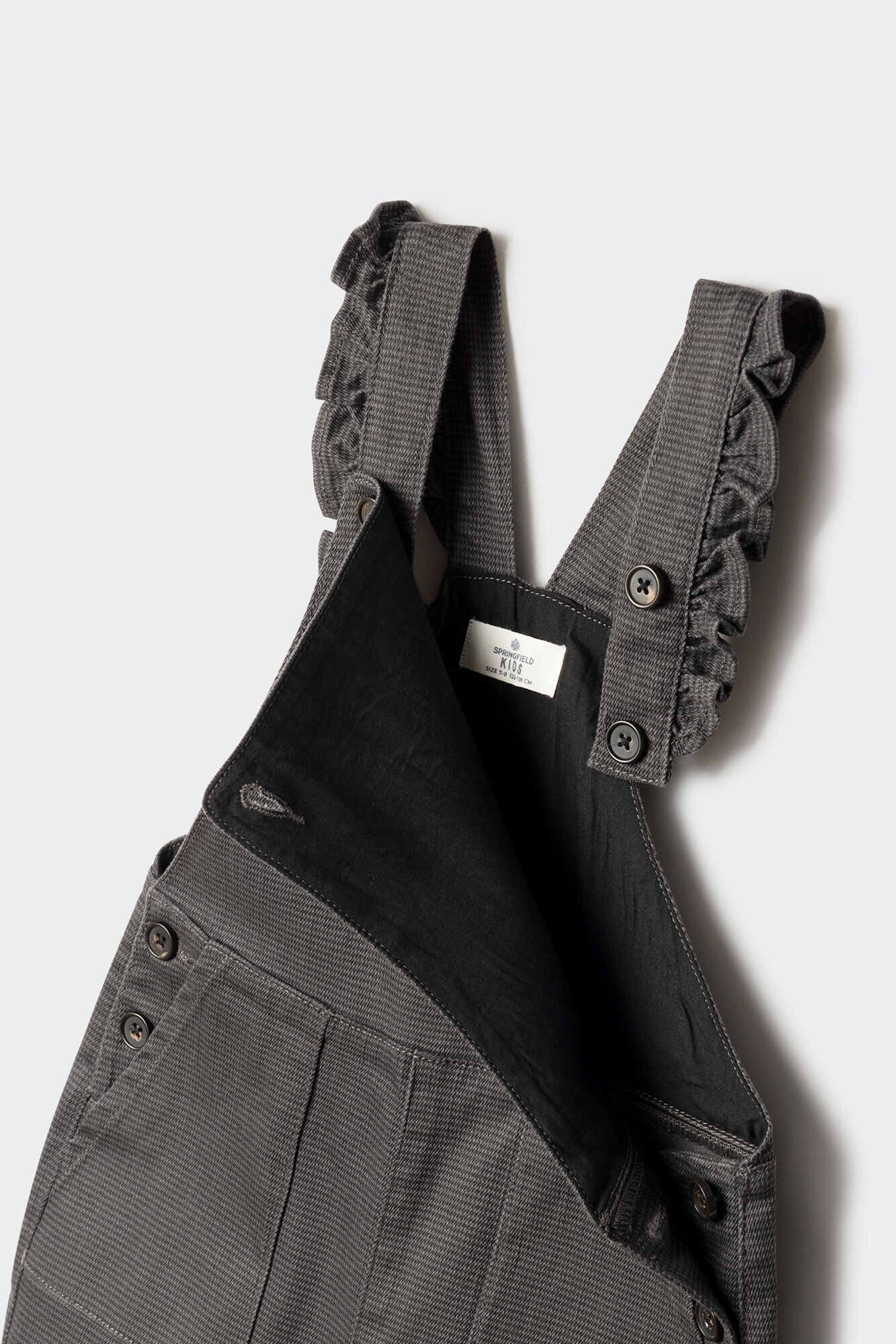 Springfield Kids Overol cuadros ni&ntilde;a gris