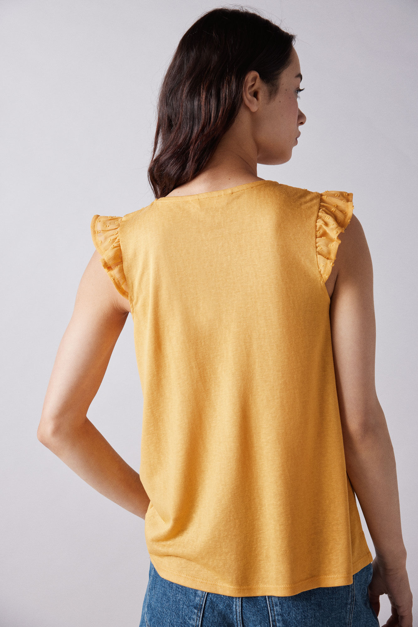 Springfield Playera combinada plumet&iacute; amarillo