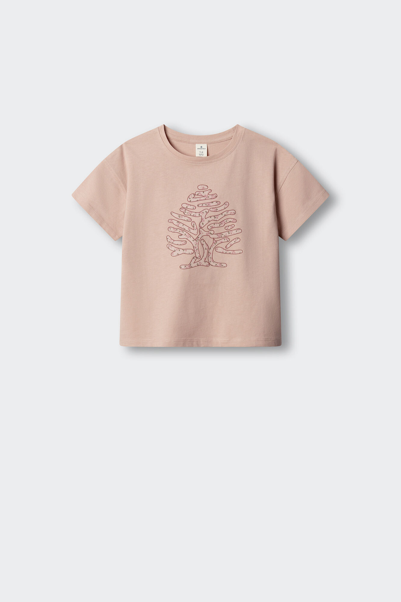 Springfield Kids Playera manga corta de &aacute;rbol y flores para ni&ntilde;a morado/lila