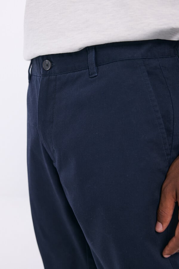 Springfield Pantalón chino vestir comfort slim fit azul