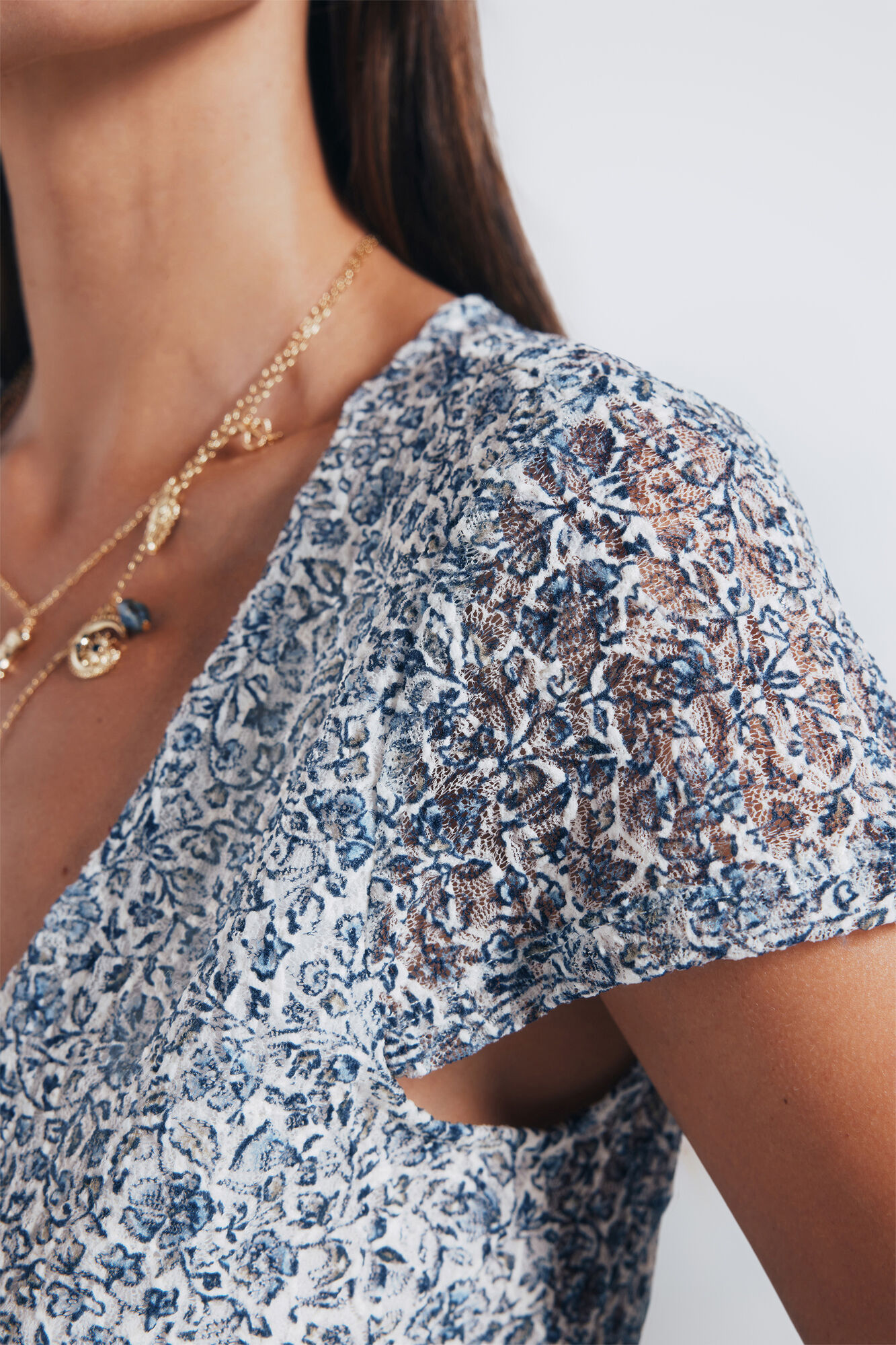 Springfield Top florecitas azules