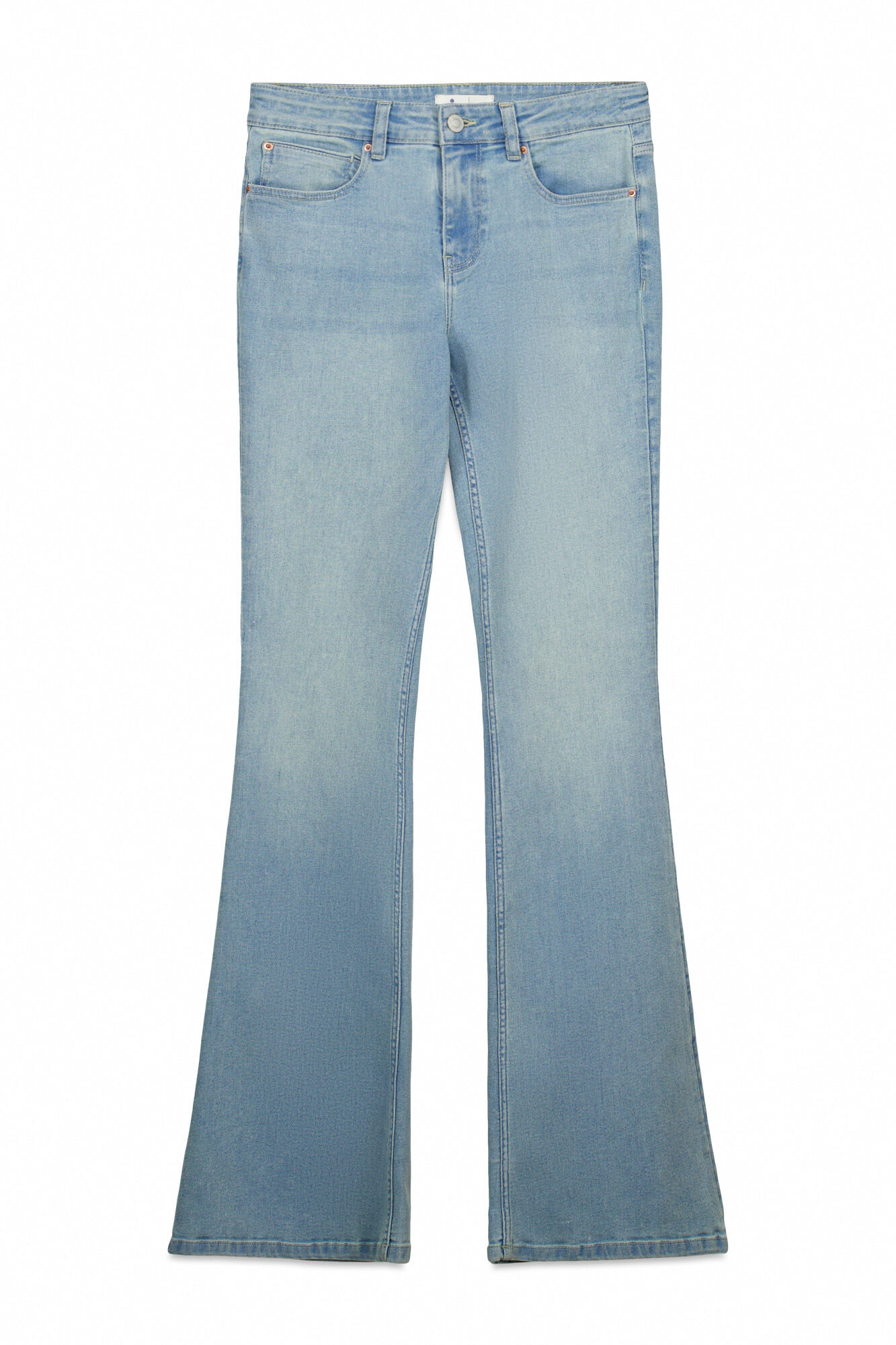 Springfield Jeans Low Flare de tiro medio azul tinta