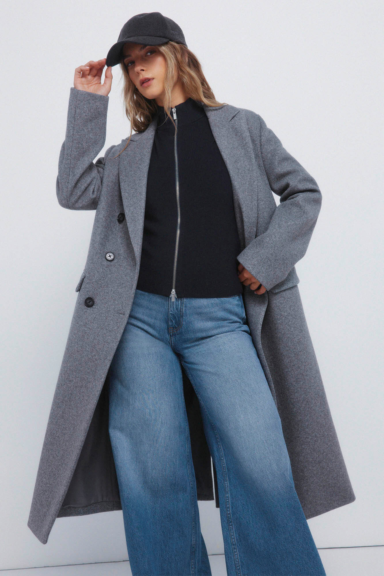 Springfield Abrigo cruzado estampado