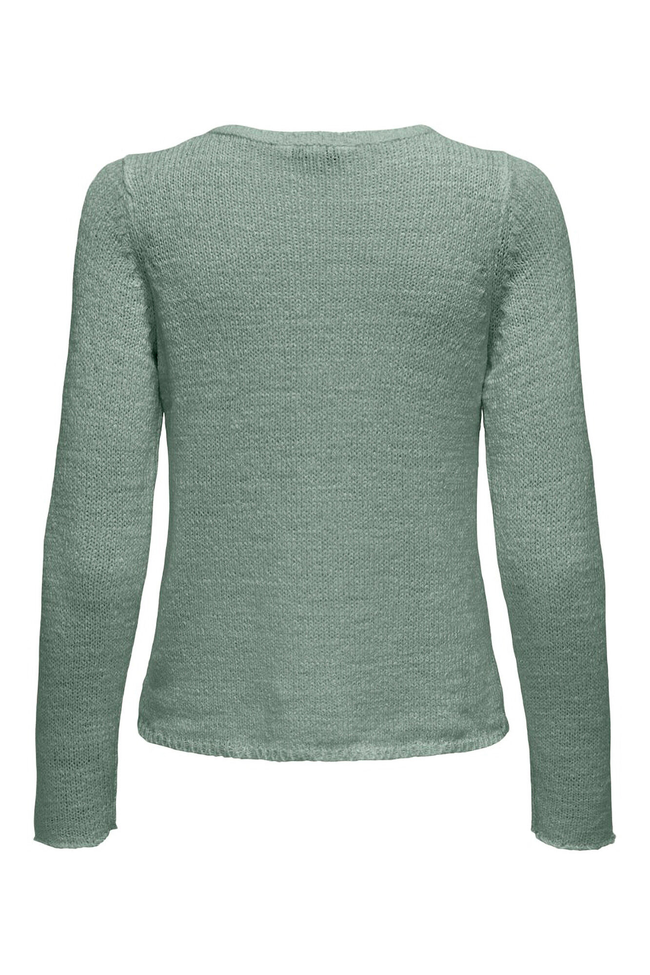 Only Su&eacute;tere de cuello de pico caza oscuro