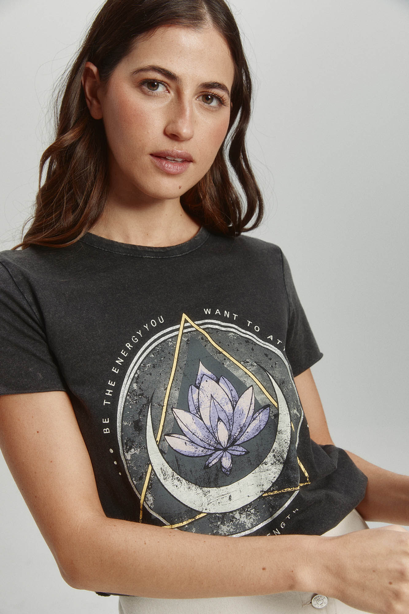 Only Playera estampada de manga corta 