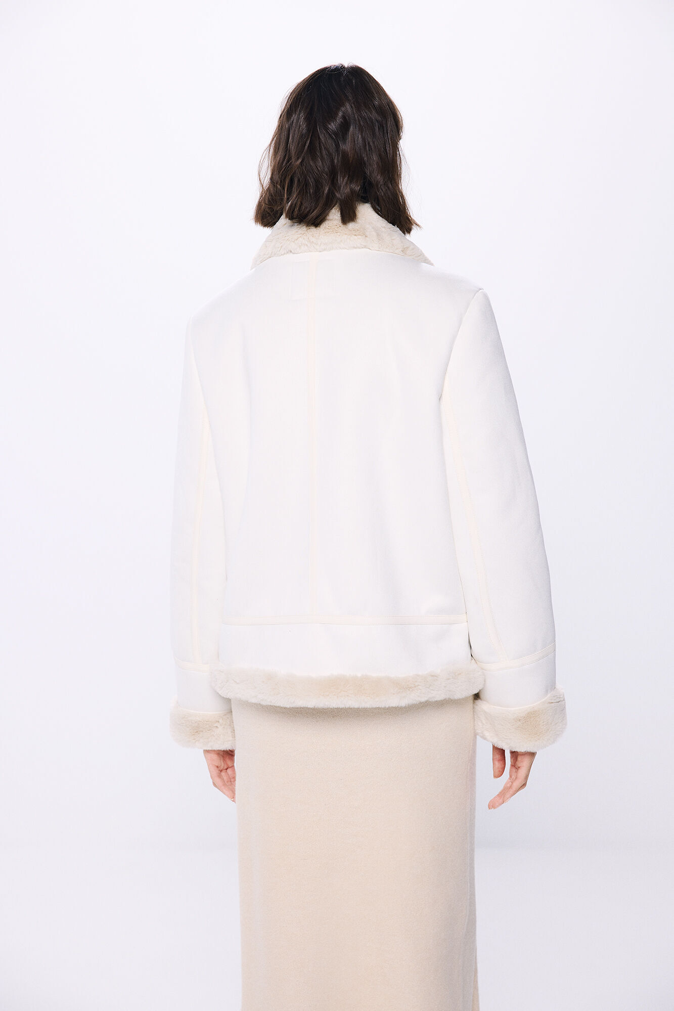 Springfield Chamarra motera doble faz beige