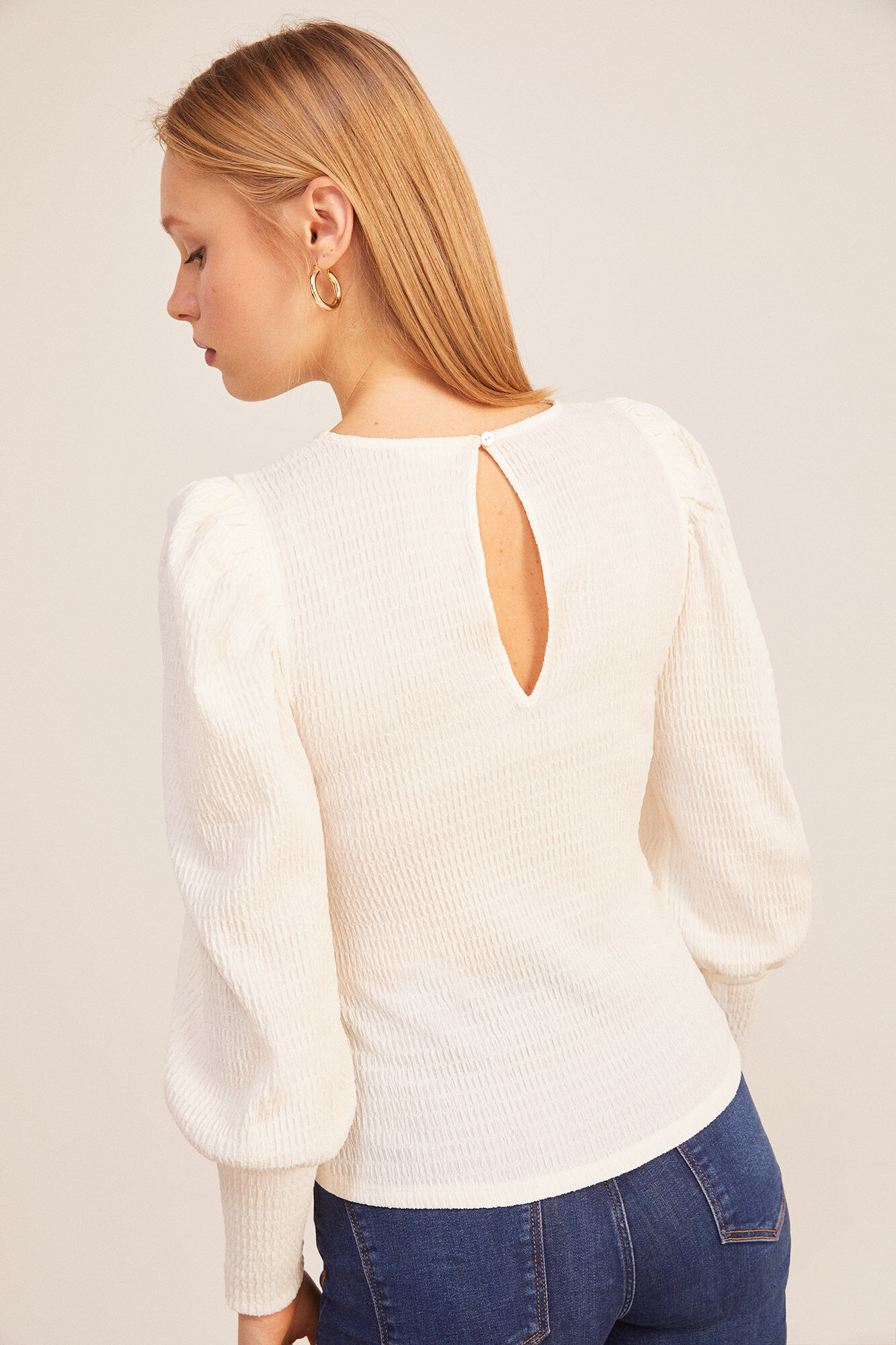 Springfield Playera Mangas Volumen beige