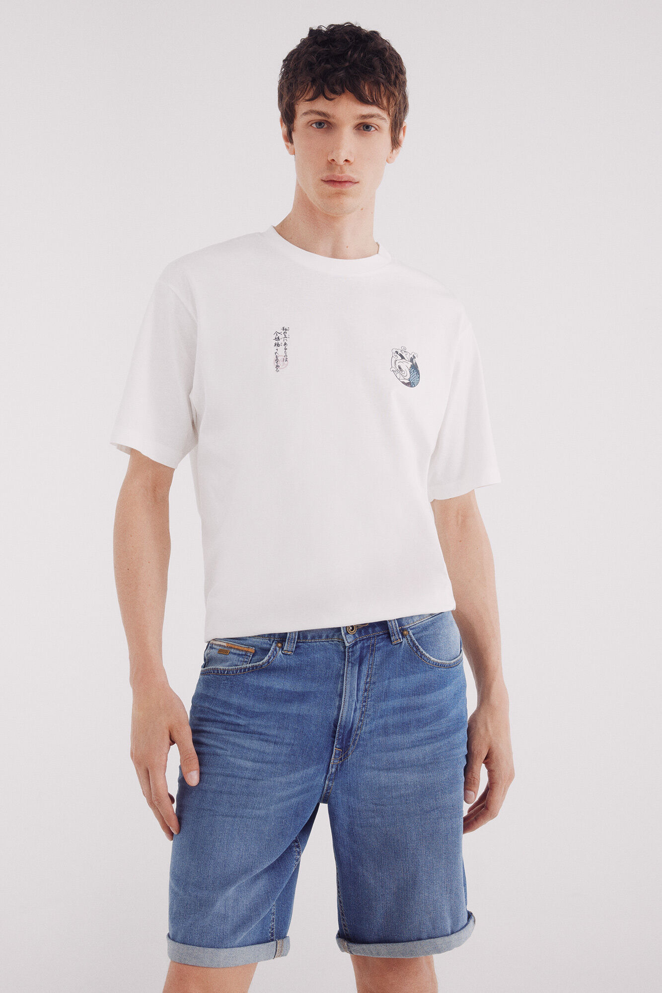 Springfield Bermuda vaquera ultra ligera regular fit azul