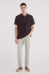 Springfield Pantalón estructura slim fit kaki
