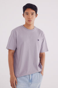 Springfield Playera básica cuello redondo morado/lila