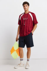 Springfield Playera de f&uacute;tbol de piezas rojo