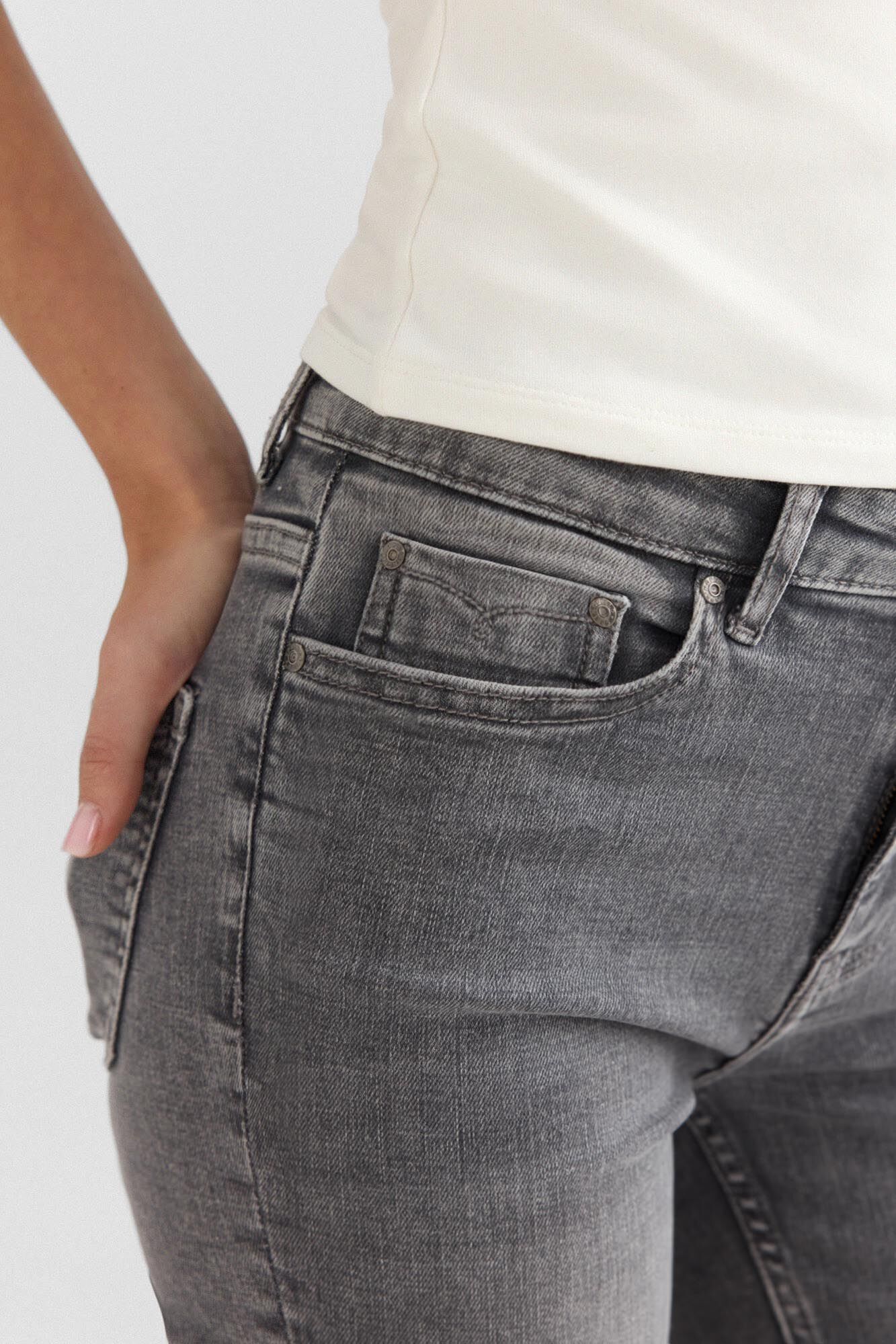 Springfield Jeans kick flare gris