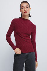 Springfield Playera con diamantes de imitación púrpura