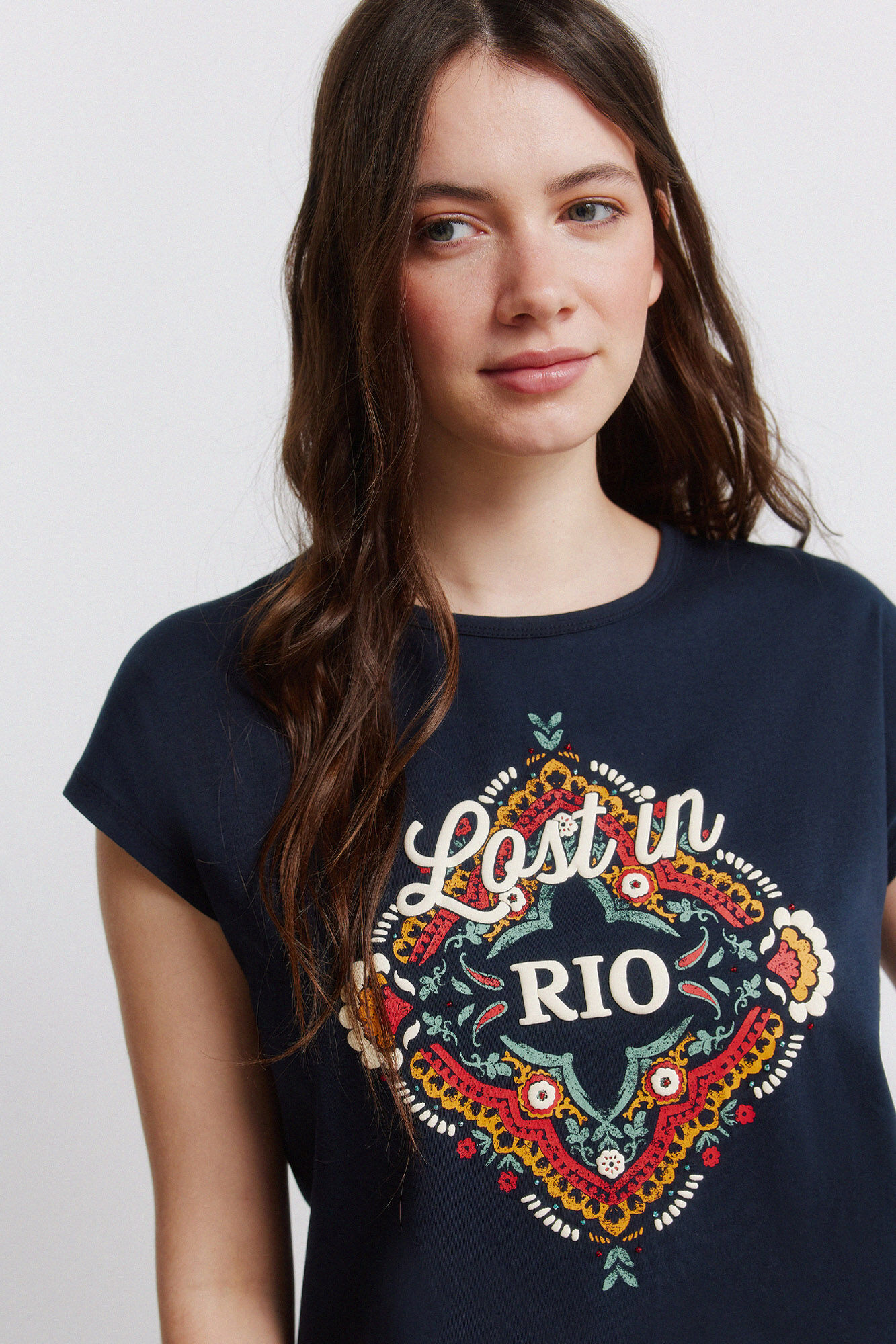 Springfield Playera sin mangas con estampado