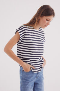 Springfield Playera "Daisy" rayas azulado