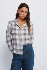 Springfield Blusa cuadros café