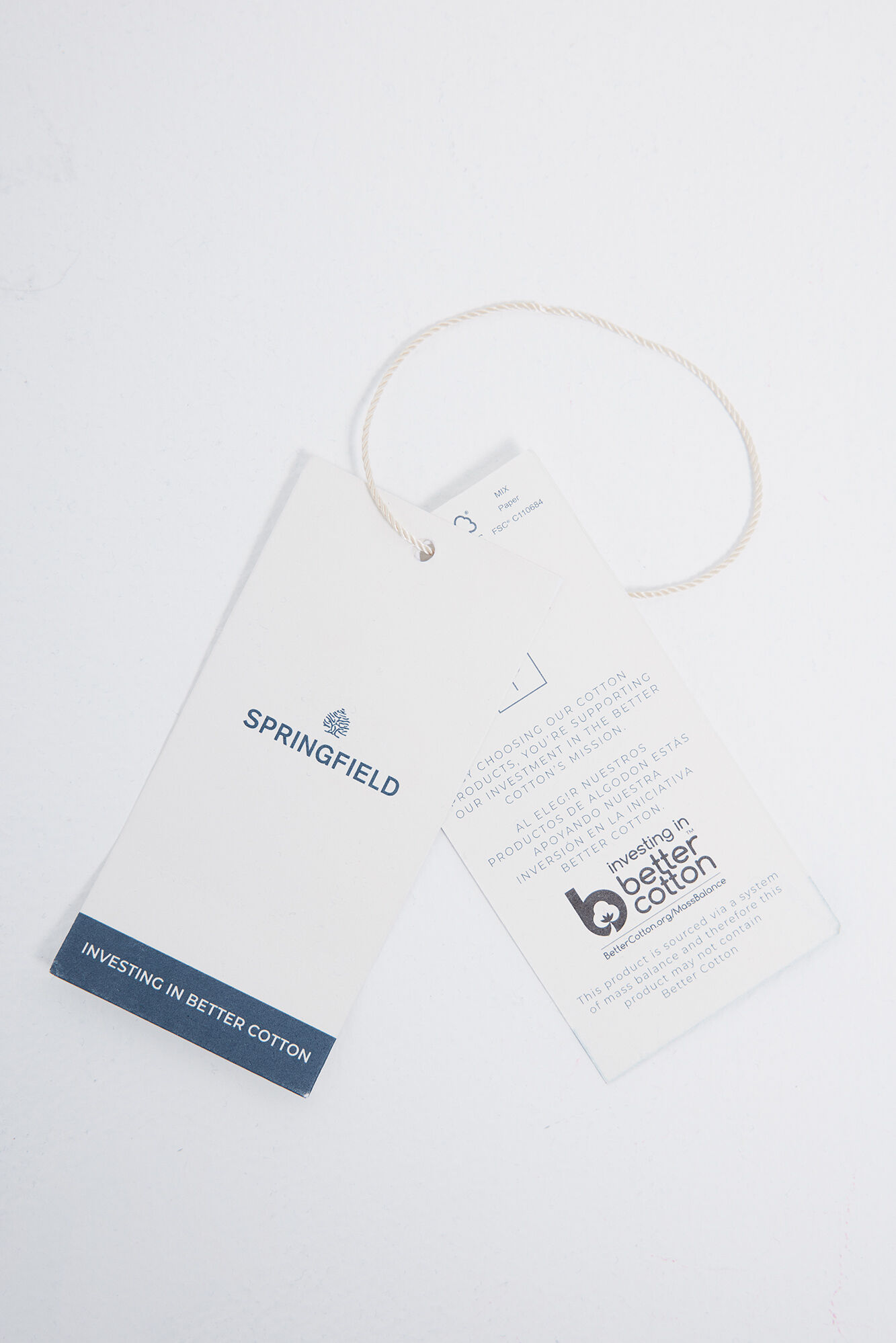 Springfield Camisa oxford te&ntilde;ida en prenda beige