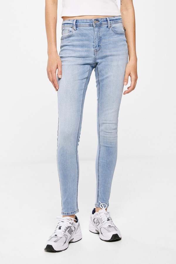 Springfield Jeans Jegging Algodón azul medio