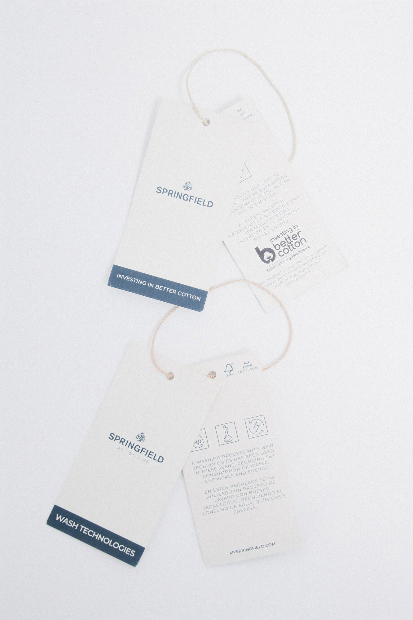 Springfield Jeans rectos con lavado oscuro azul