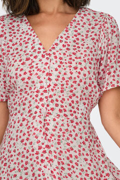 Springfield Vestido corto estampado natural