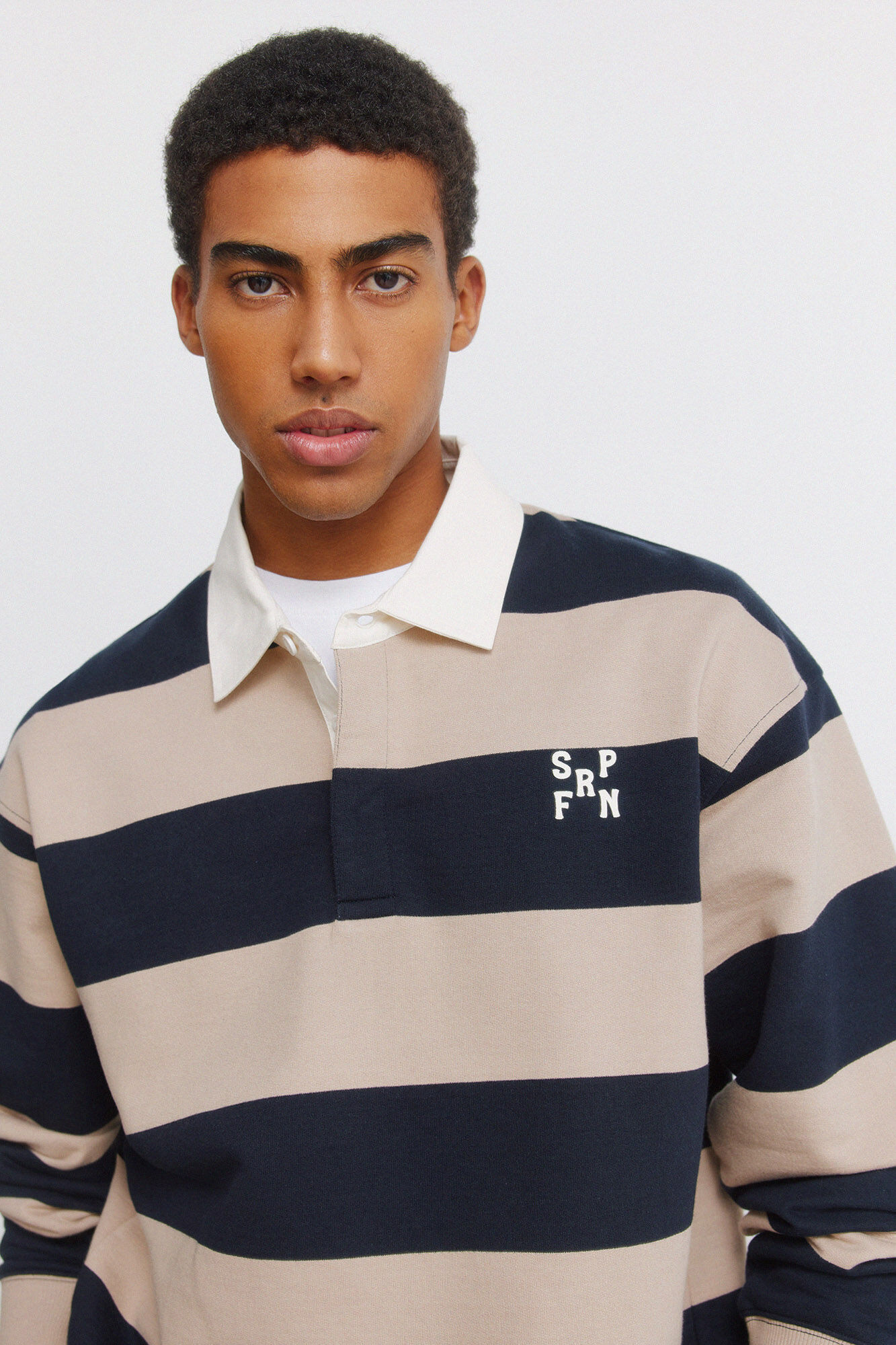 Springfield Polo rugby manga larga a rayas azul