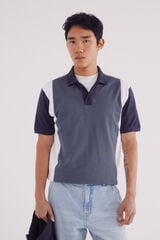 Springfield Polo piqué rayas verticales regular fit azul