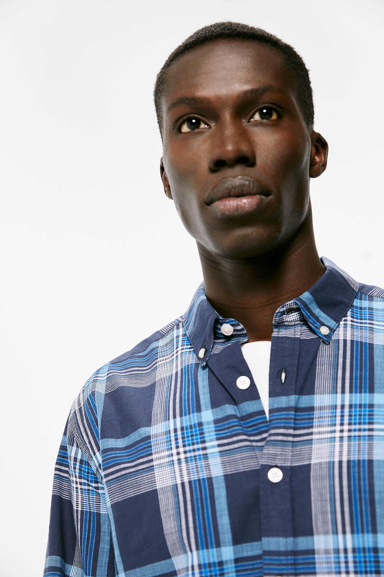 Springfield Camisa ligera cuadros azulado