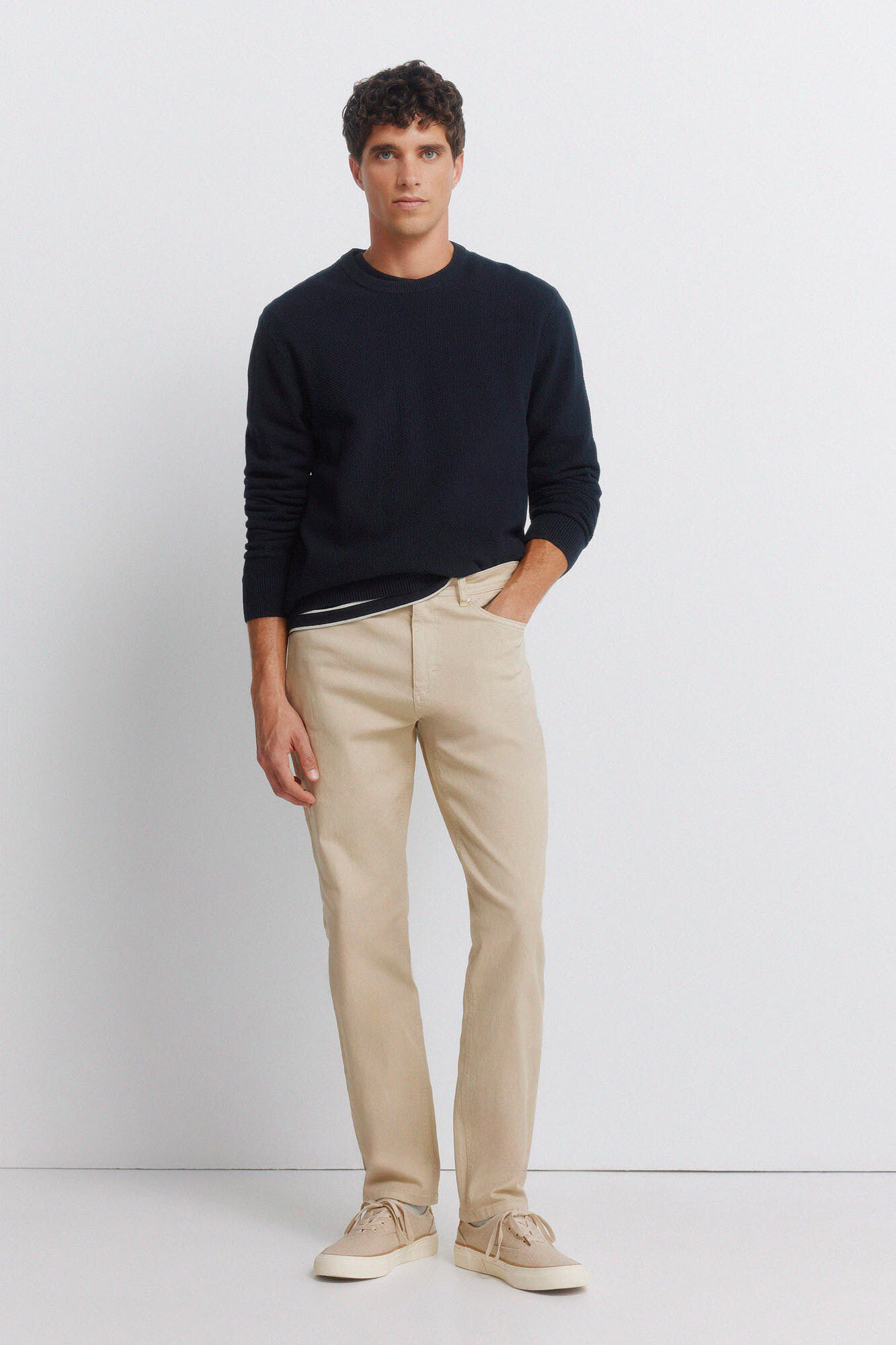 Springfield Pantal&oacute;n de 5 bolsillos lavado slim fit