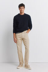 Springfield Pantal&oacute;n slim fit de 5 bolsillos lavado beige