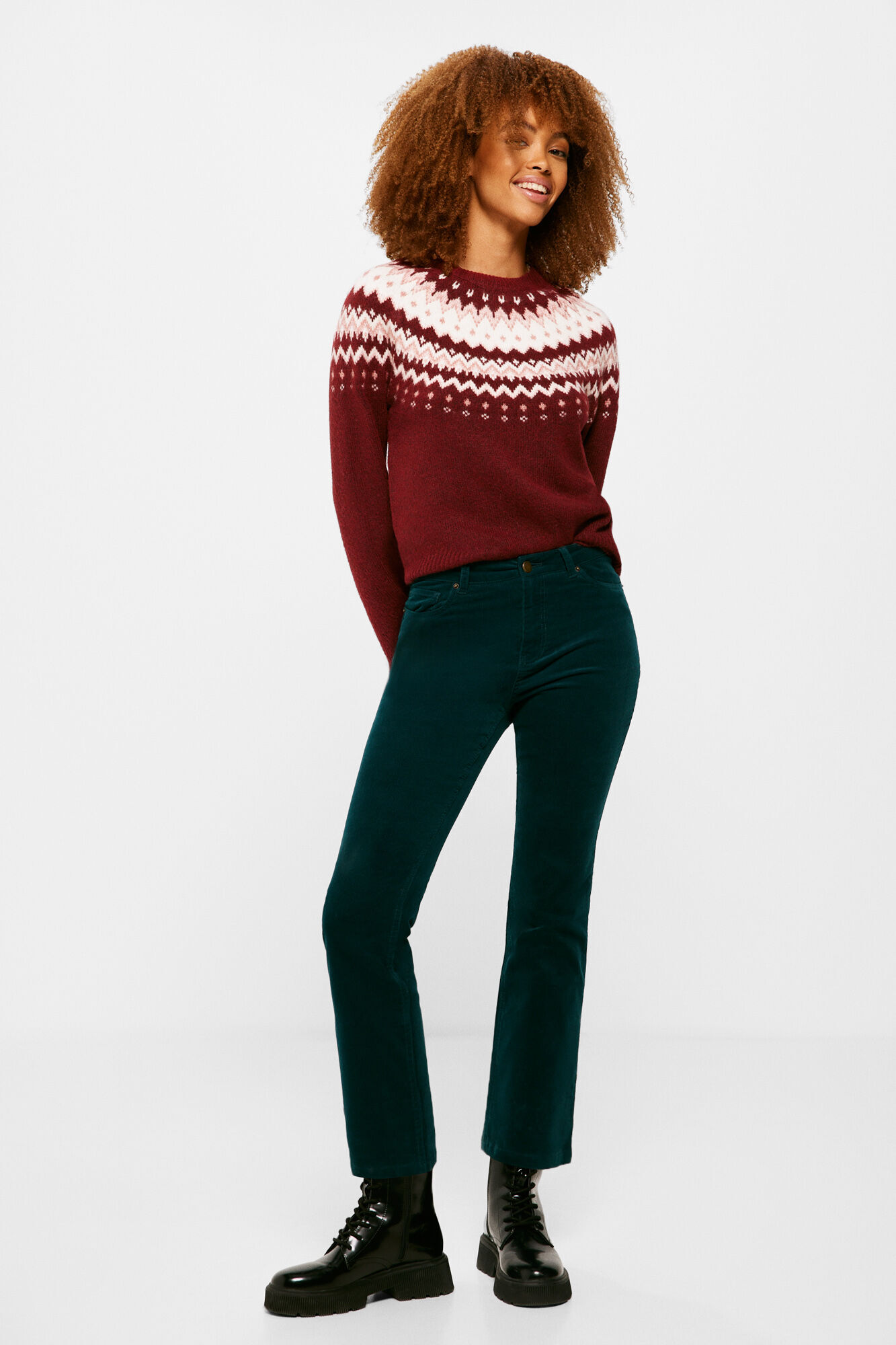 Pantalon pana flare hotsell