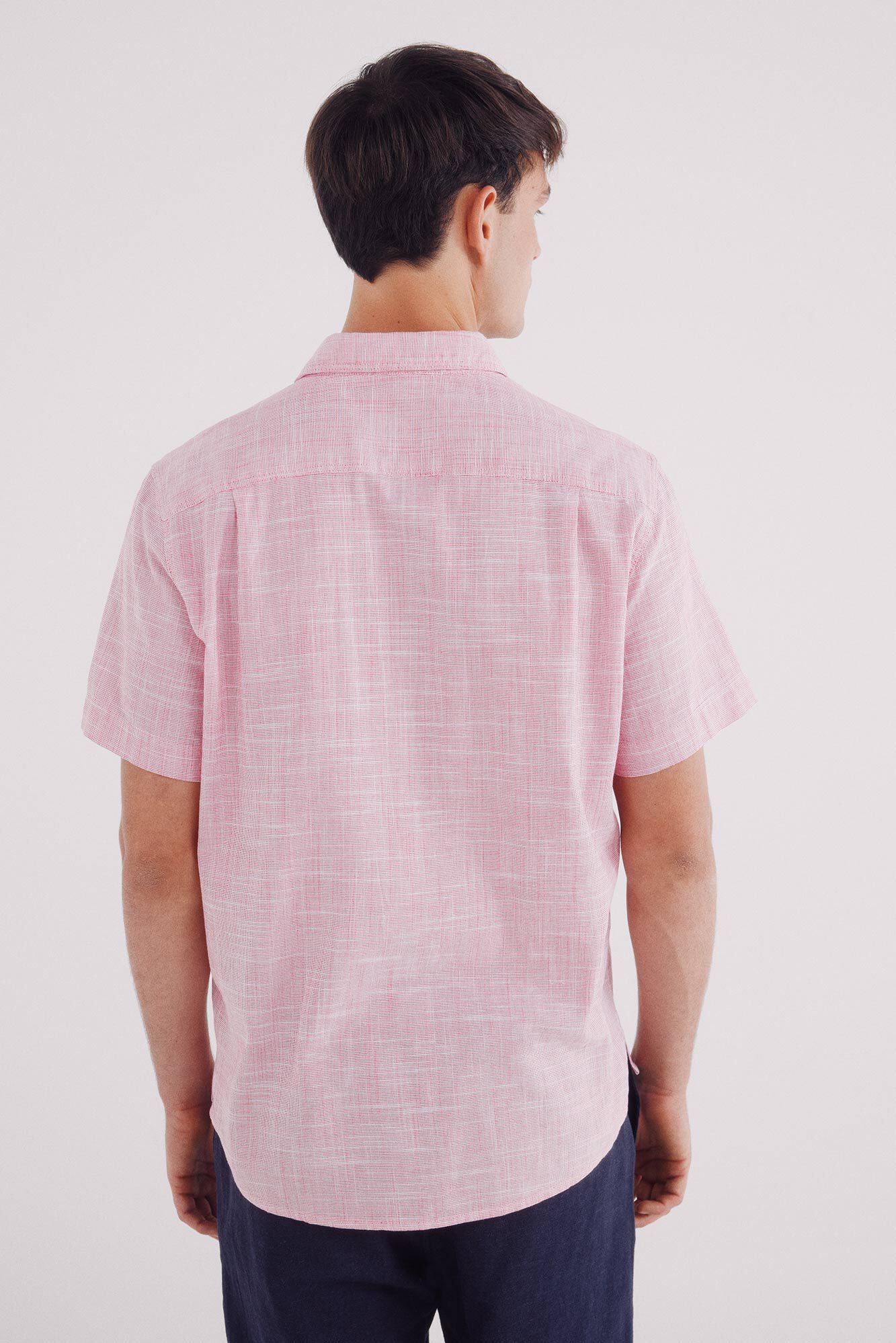 Springfield Camisa manga corta estructura bicolor rojo