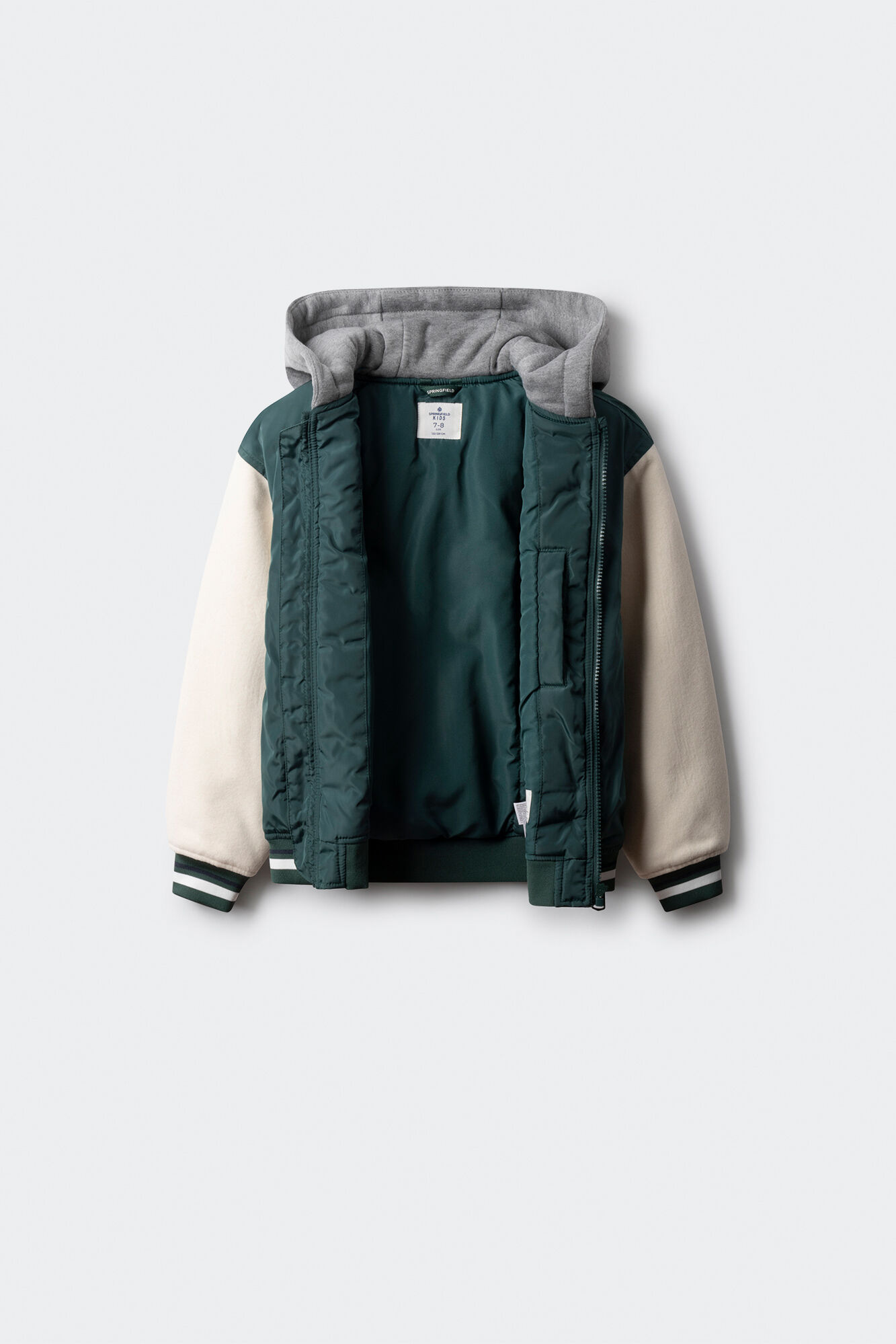 Springfield Kids Chaqueta varsity beisbolera ni&ntilde;o verde