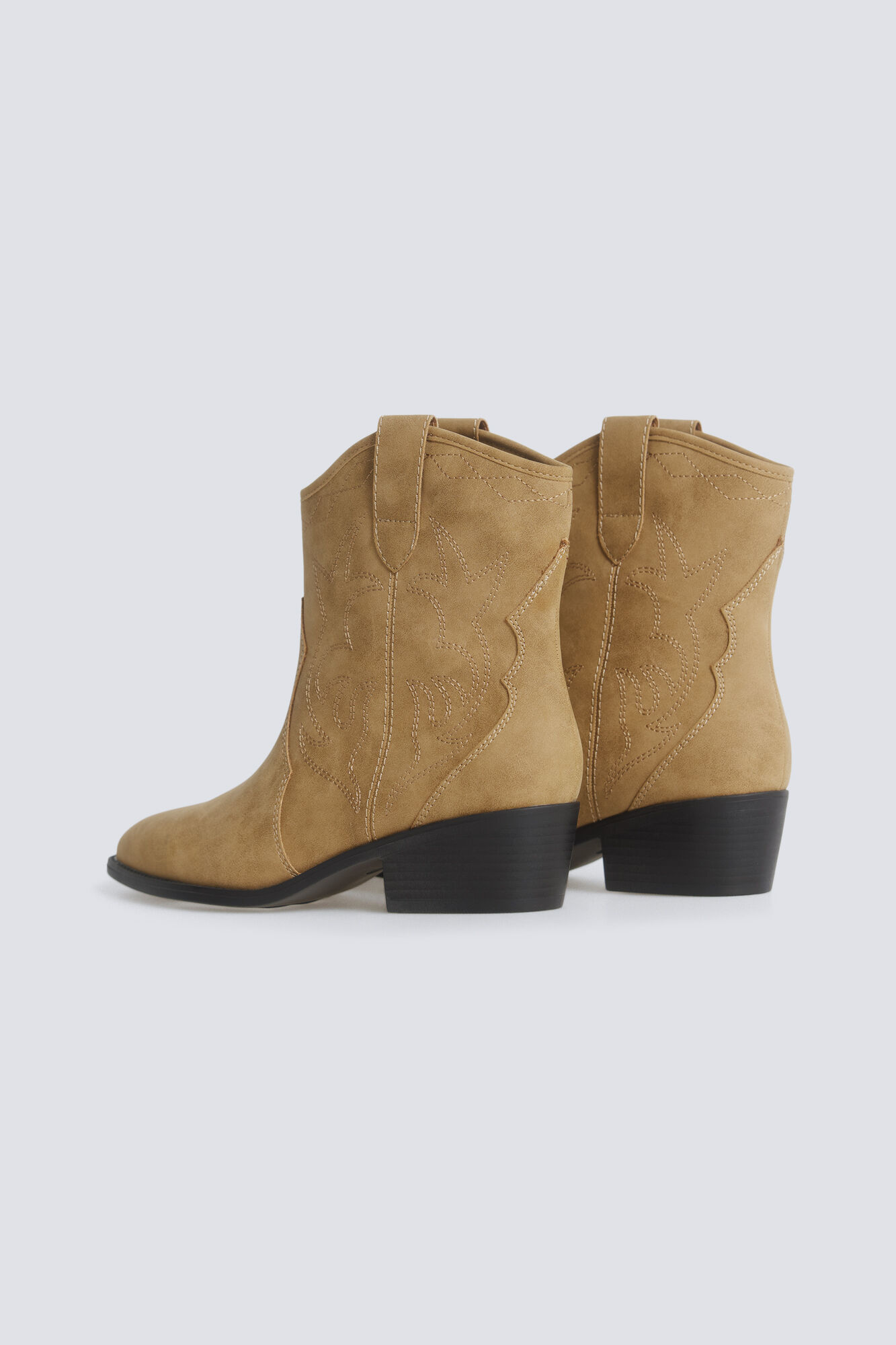 Springfield Botas cowboy de efecto ante beige