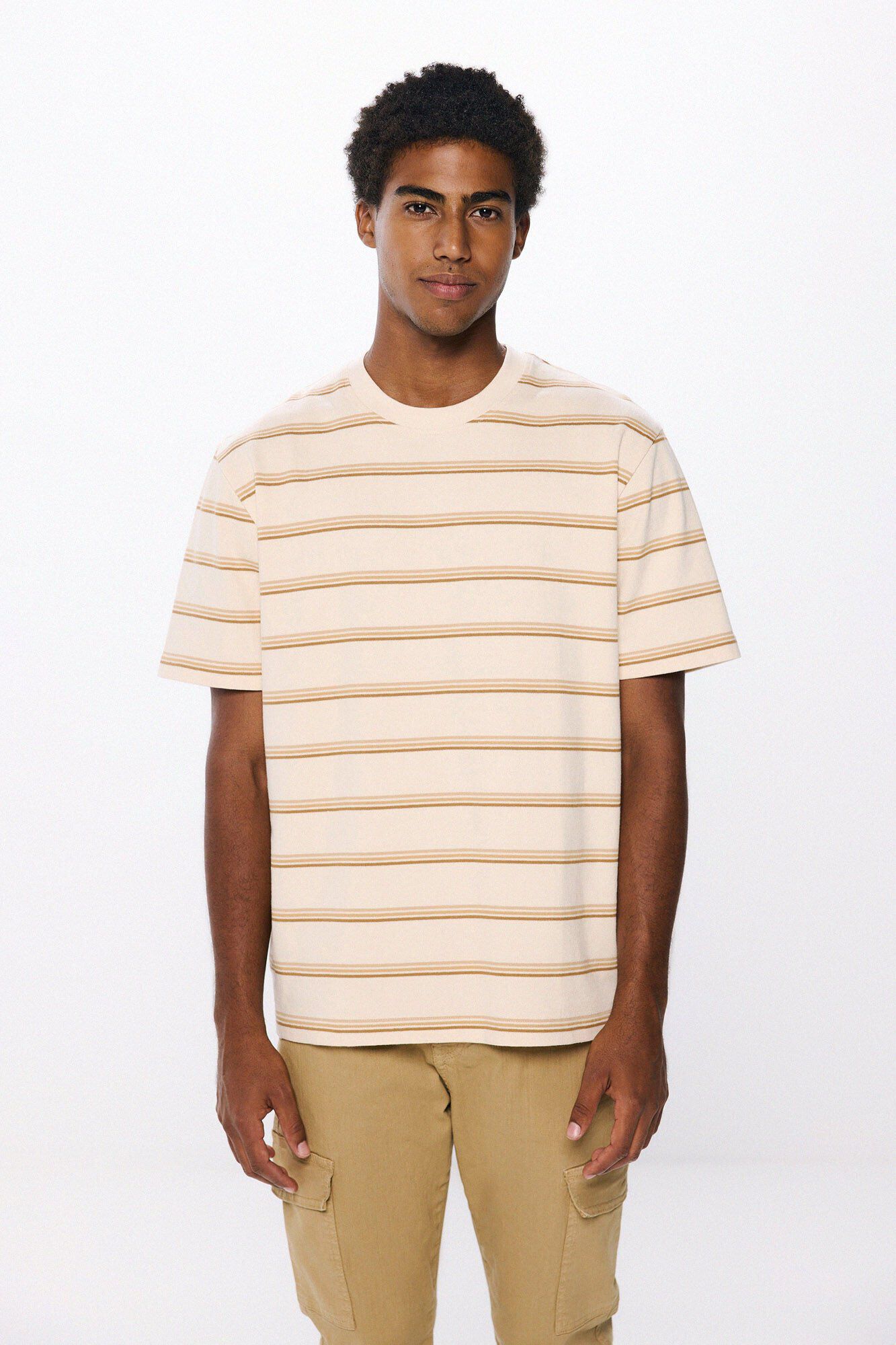 Springfield Playera rayas beige