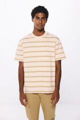 Springfield Playera rayas beige
