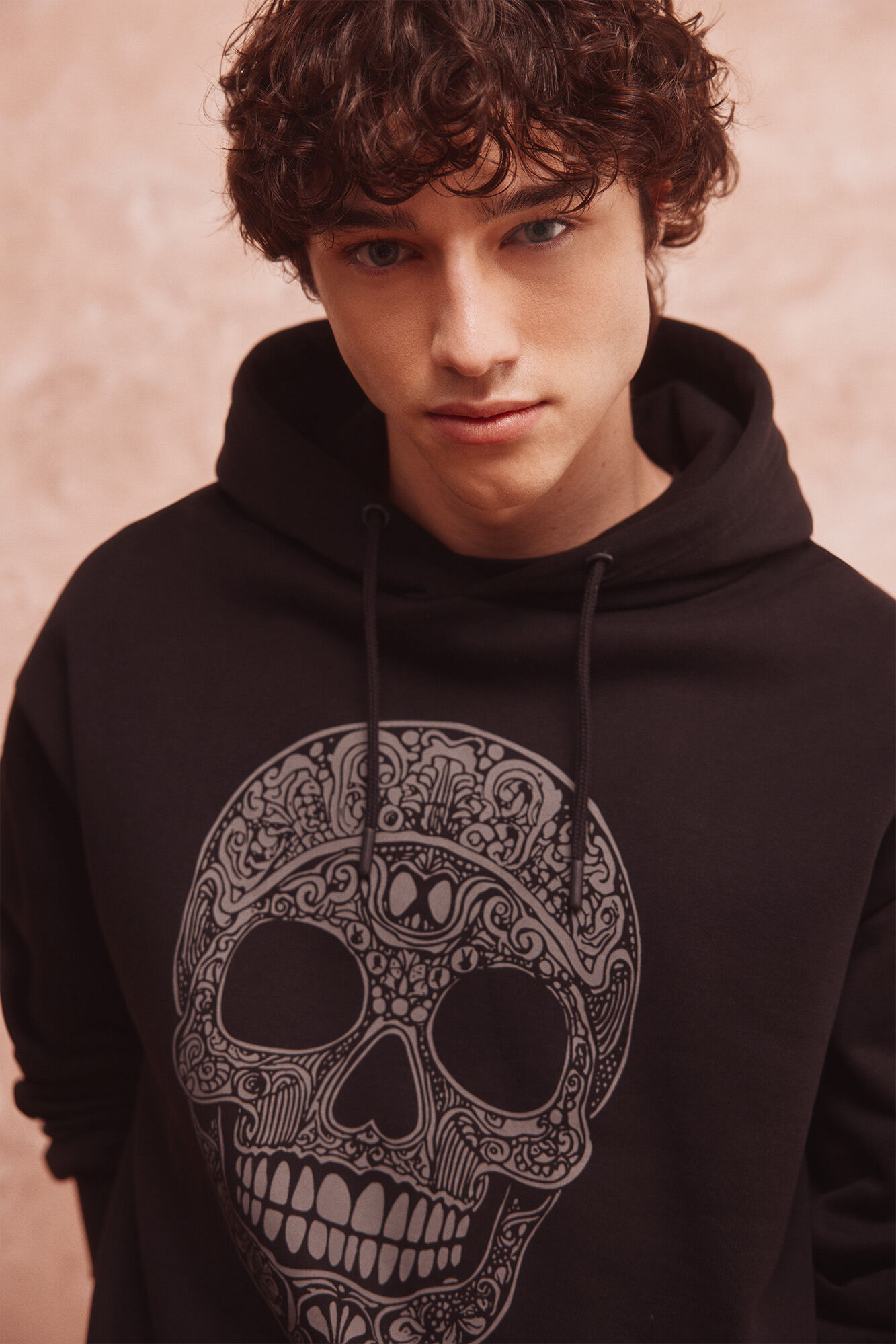Springfield Sudadera capucha calavera negro