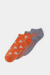 Springfield Pack 3 calcetines tobilleros elefantes naranja