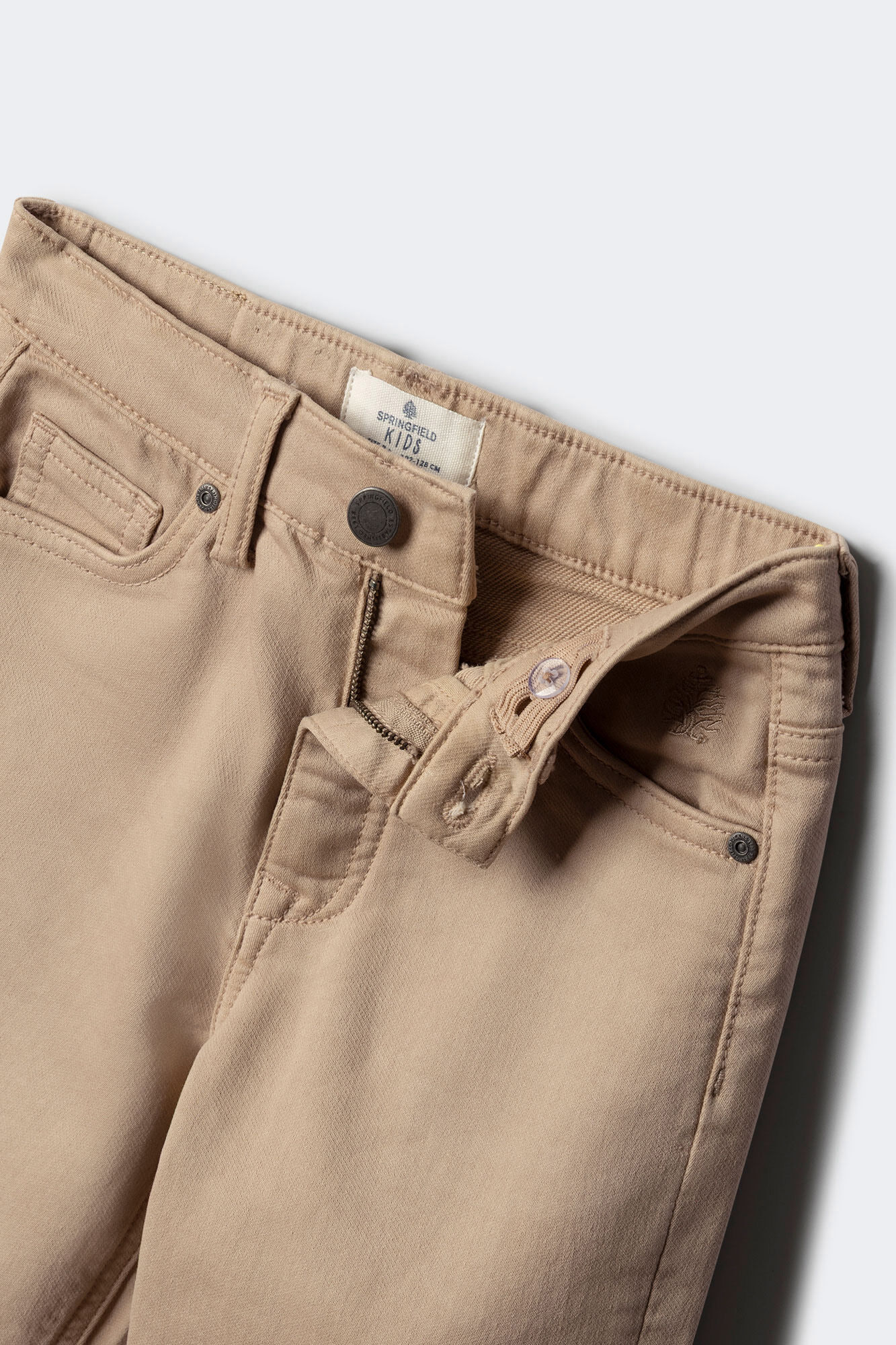 Springfield Kids Pantal&oacute;n 5 bolsillos slim fit ni&ntilde;o beige