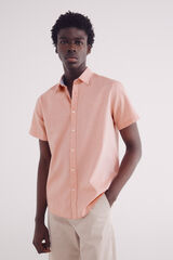 Springfield Camisa manga corta estructura bicolor naranja