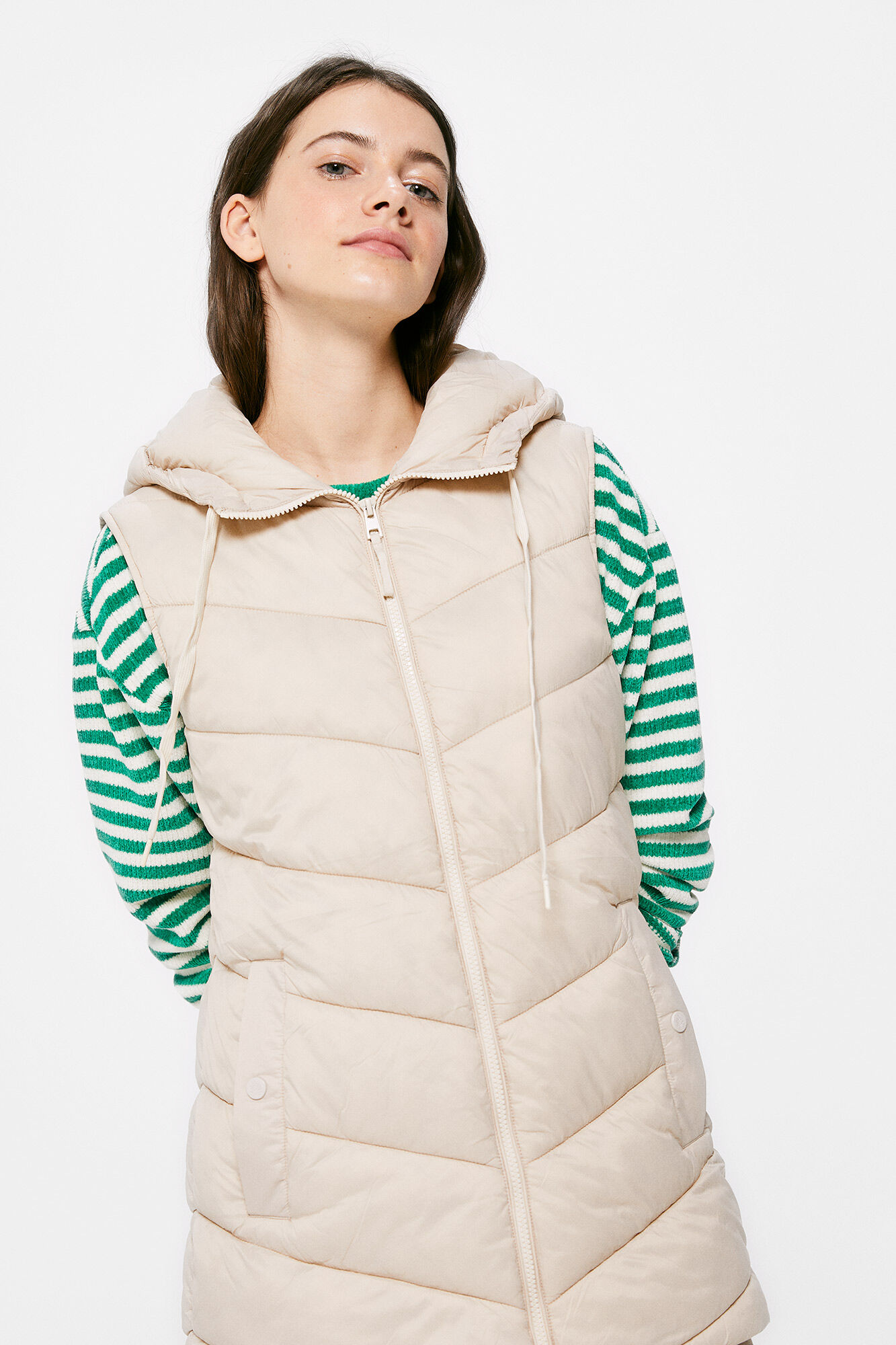 Springfield Chaleco Acolchado Repelente al Agua beige