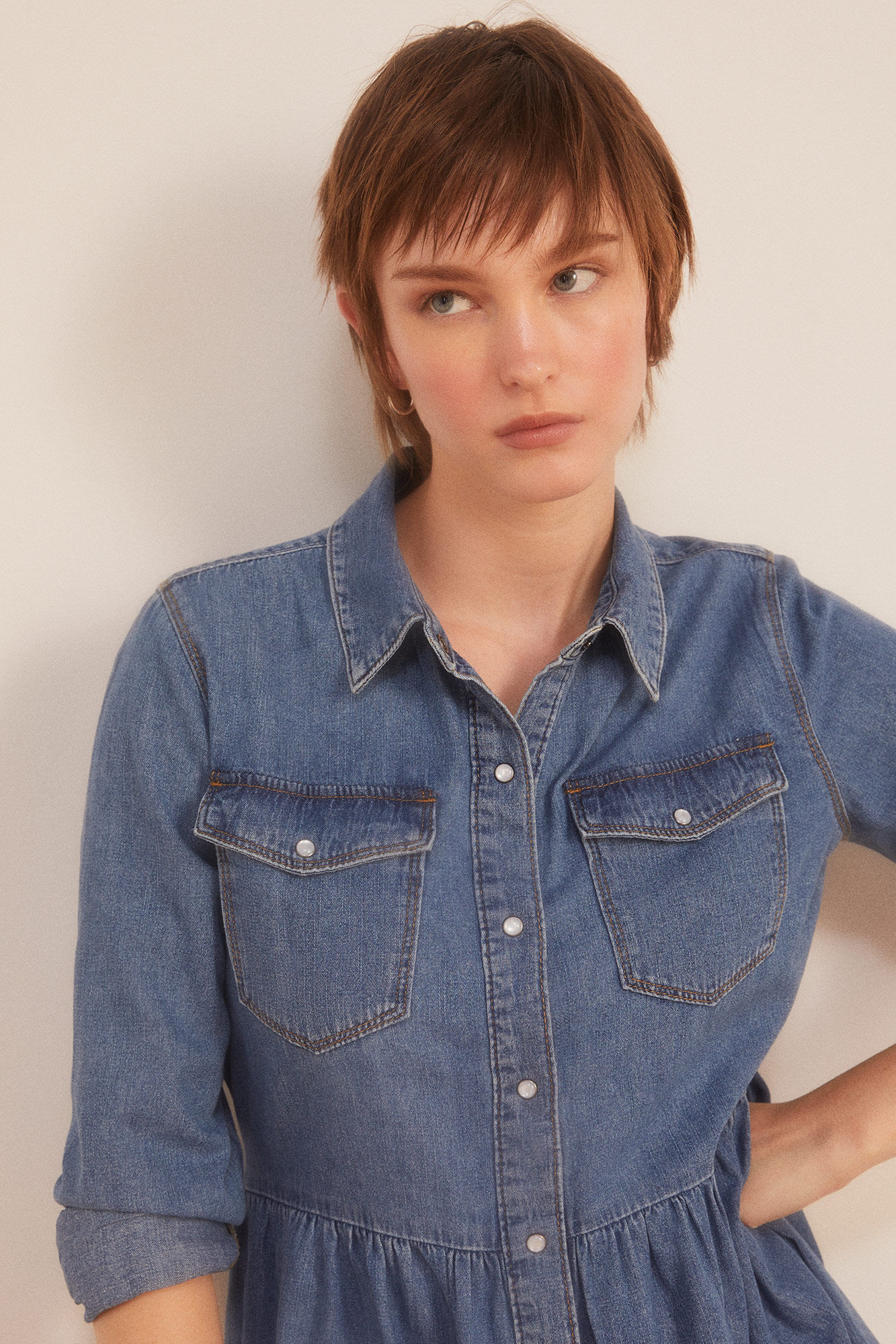 Springfield Vestido Vaquero Lavado Sostenible azul