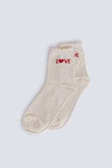 Springfield Calcet&iacute;n largo Love beige