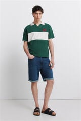 Springfield Bermudas de mezclilla b&aacute;sicas lavado oscuro slim fit azul