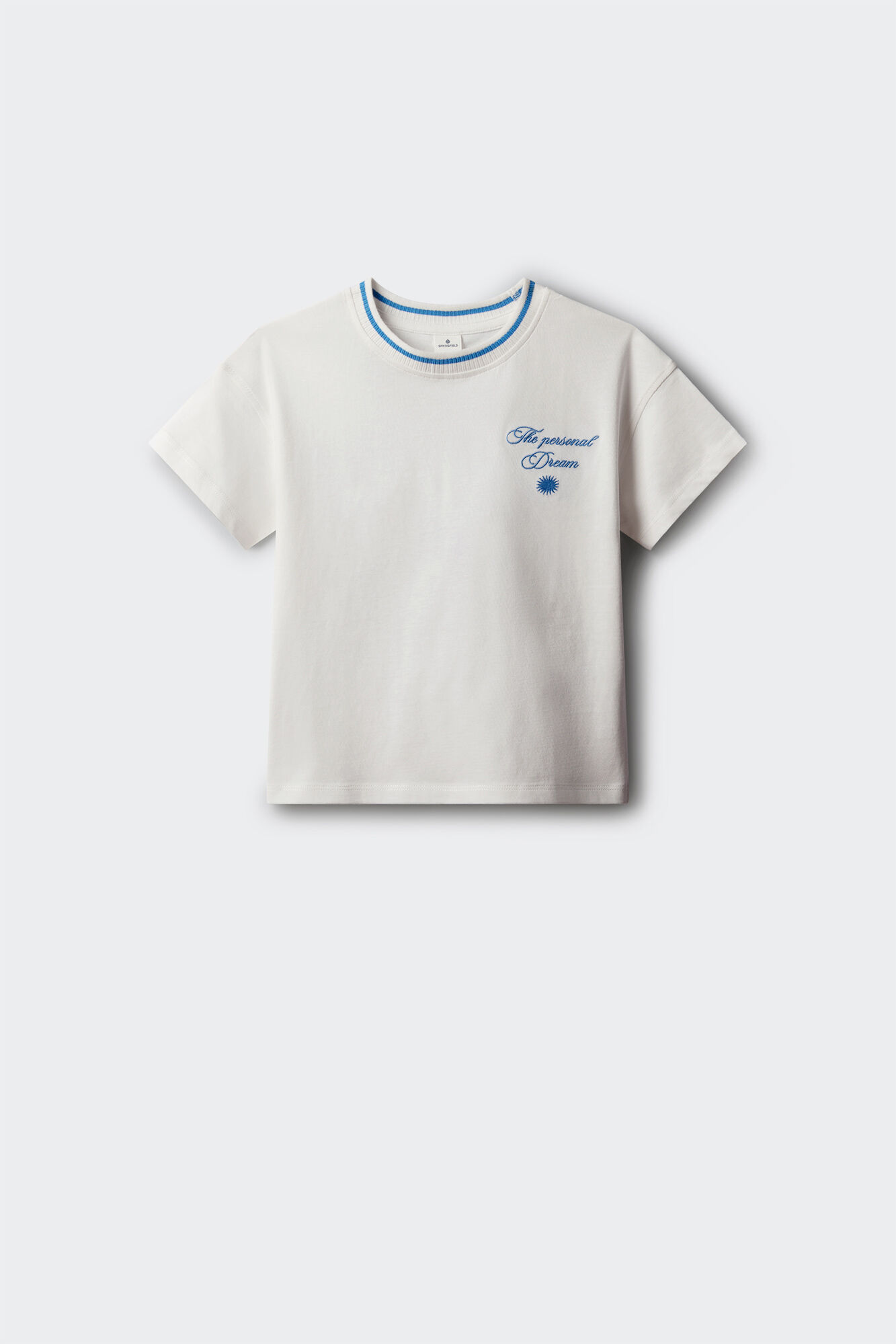 Springfield Kids Playera manga corta rebel para ni&ntilde;a marfil