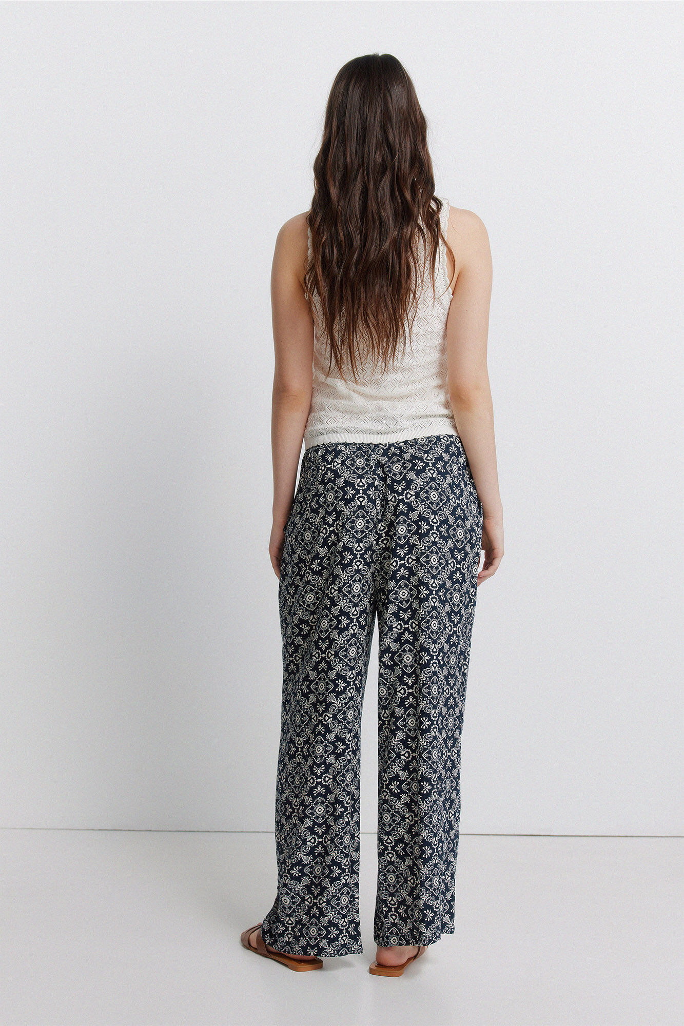 Springfield Pantal&oacute;n fluido estampado estampado