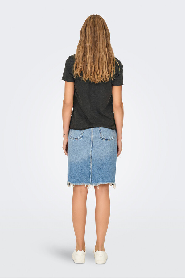 Only Playera estampada de manga corta gris